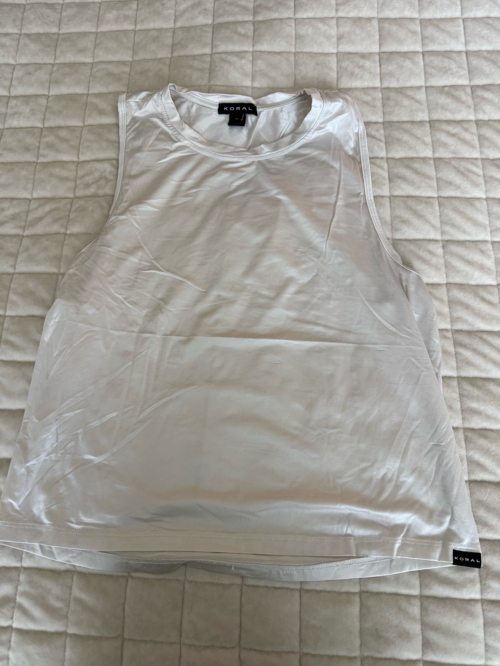 Koral White Athletic Crewneck Tank Top